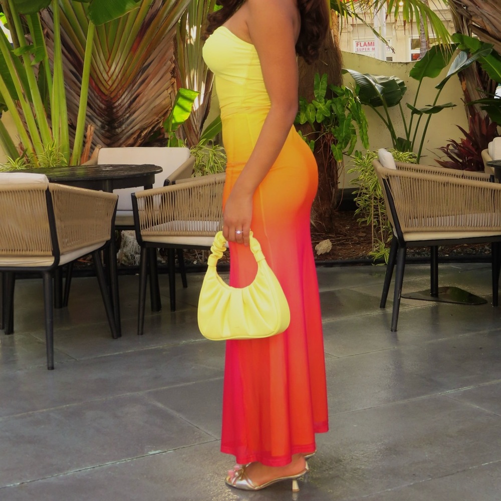 Yellow and Orange Maxi Dress